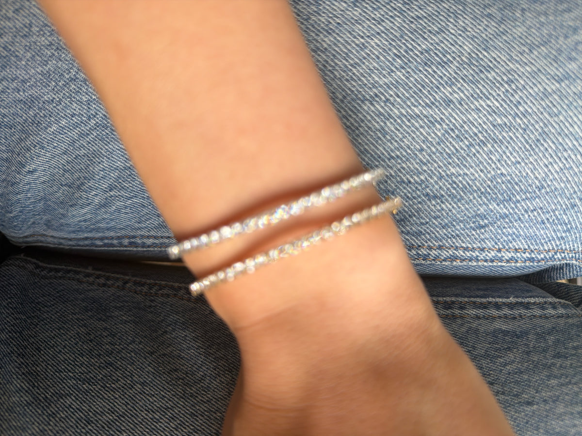 Diamond Half Bangle