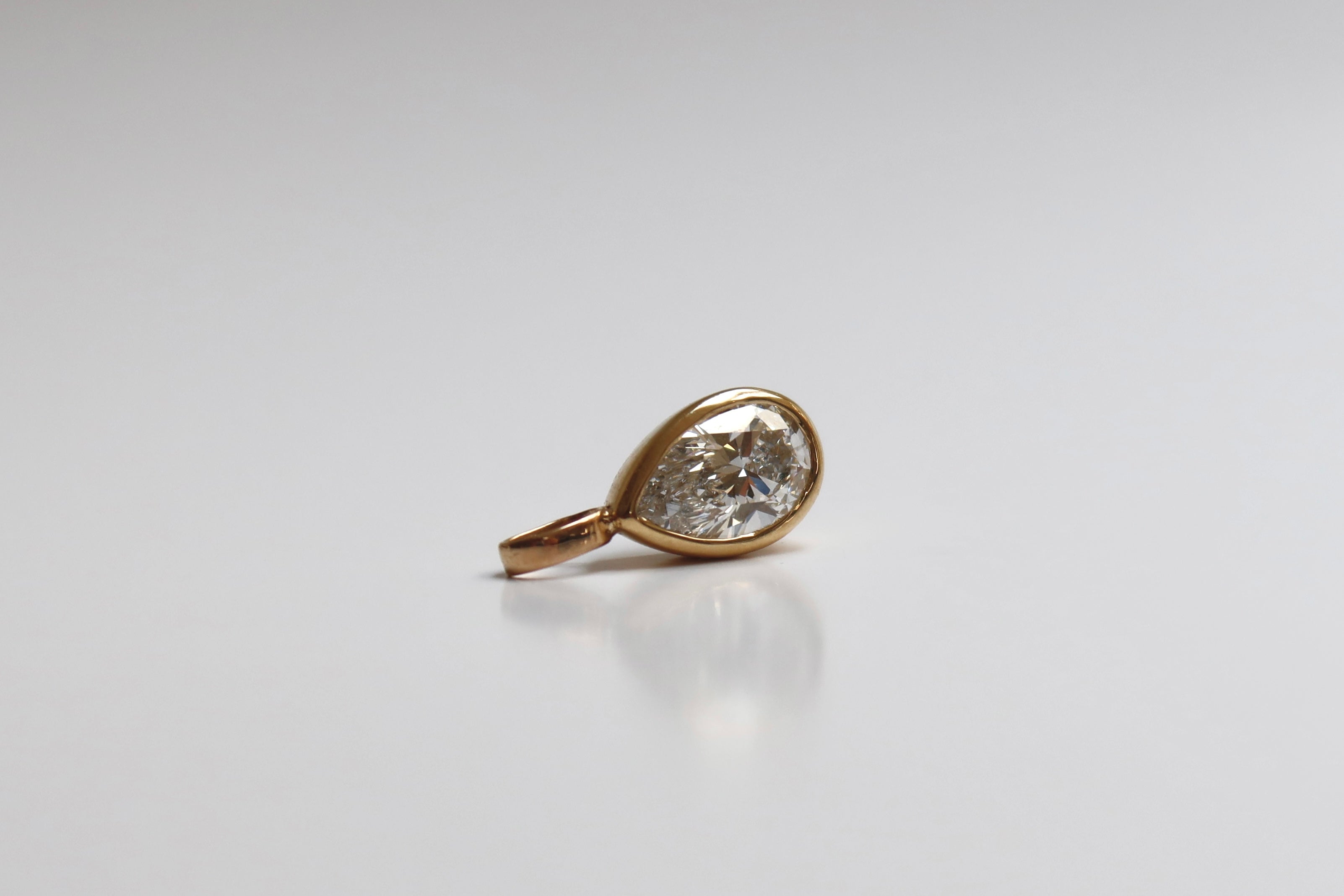 Pear Bezel Charm