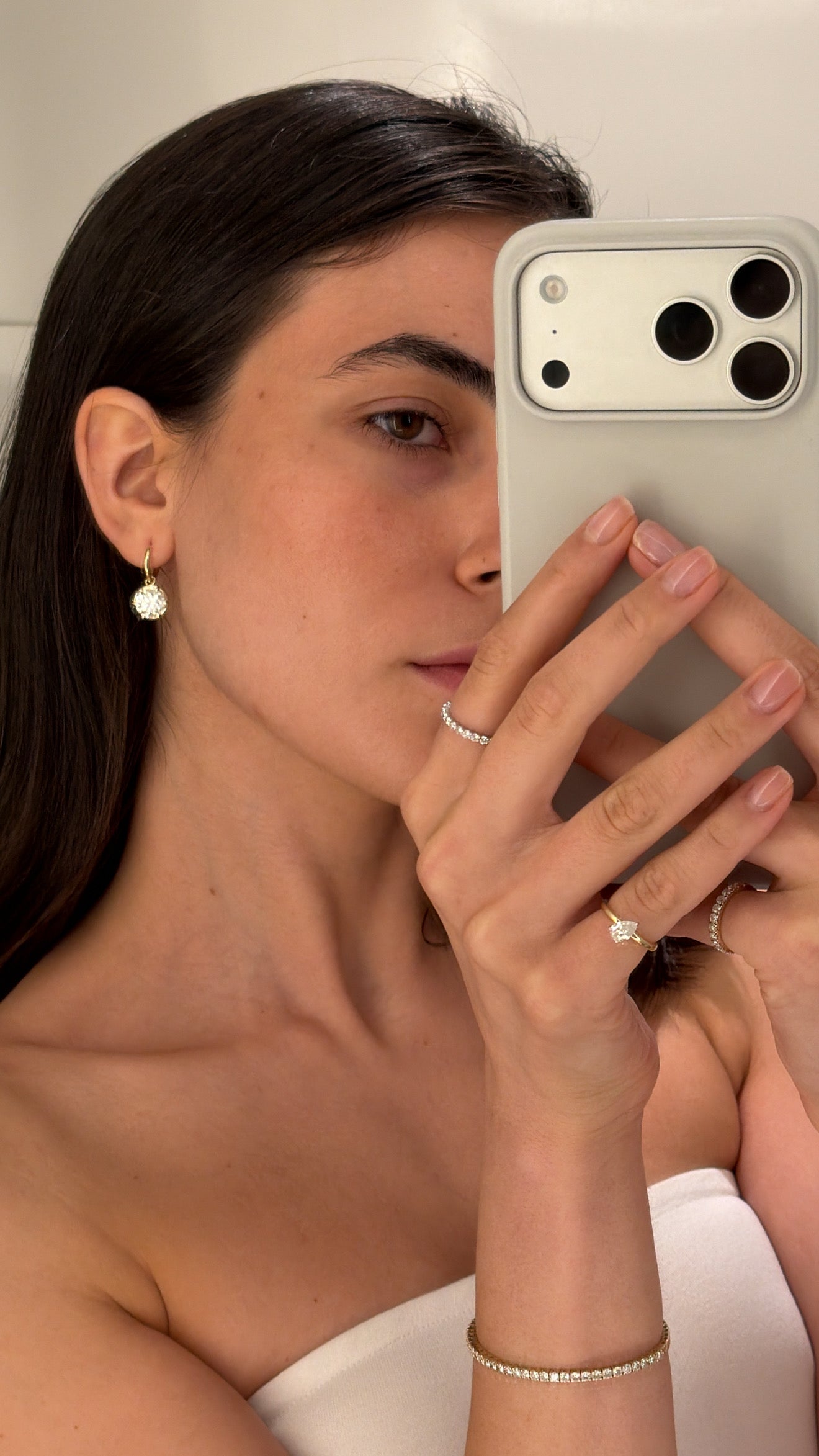 Bezel Drop Hoops
