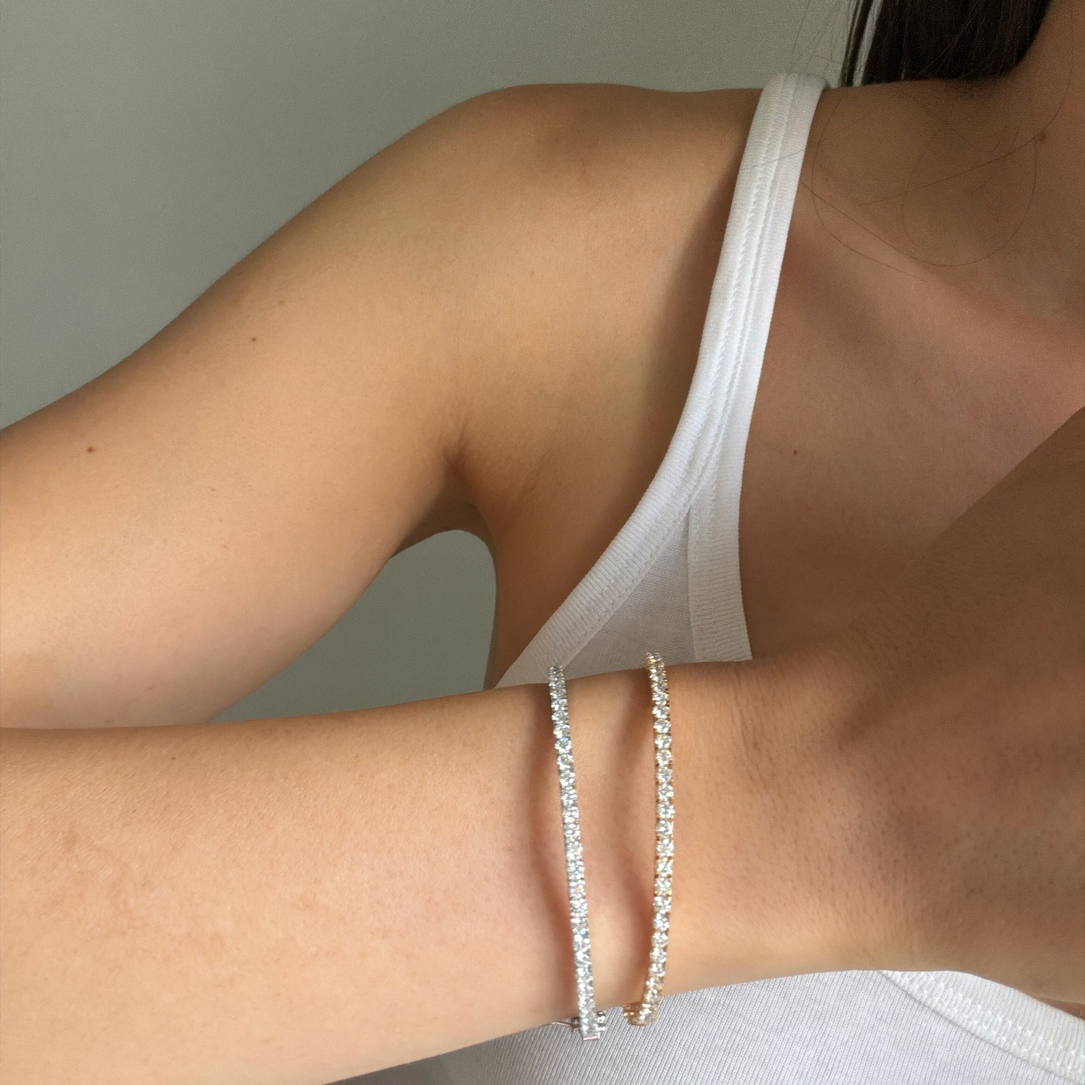 Diamond Half Bangle