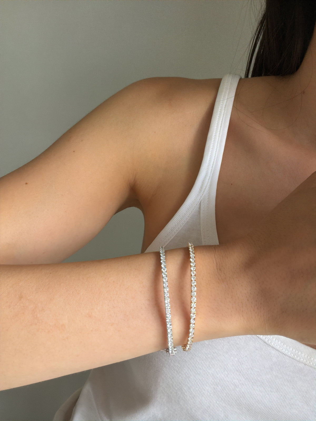Diamond Half Bangle