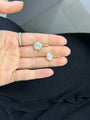 Oval Bezel Drop Hoops