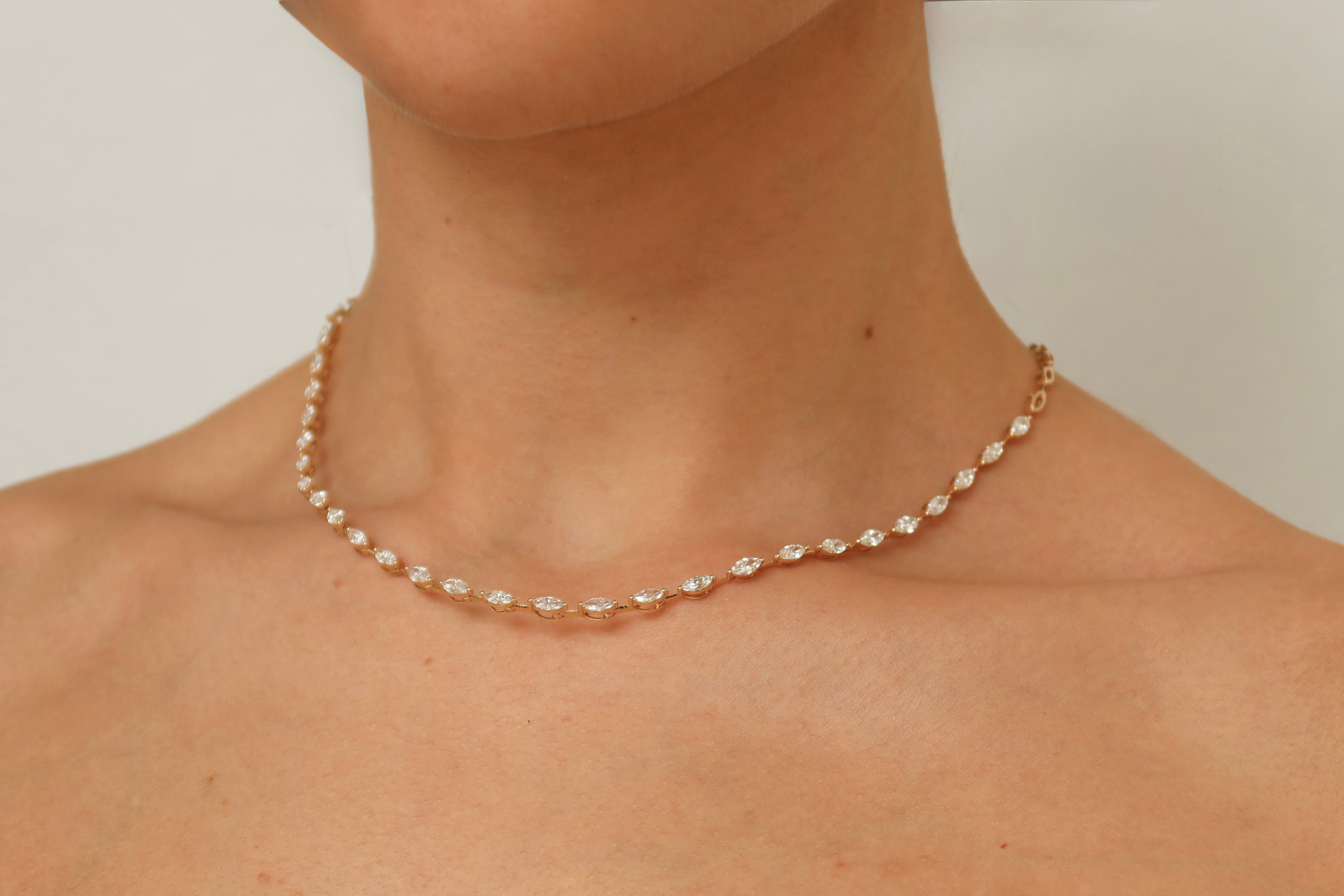 Half Marquise Necklace