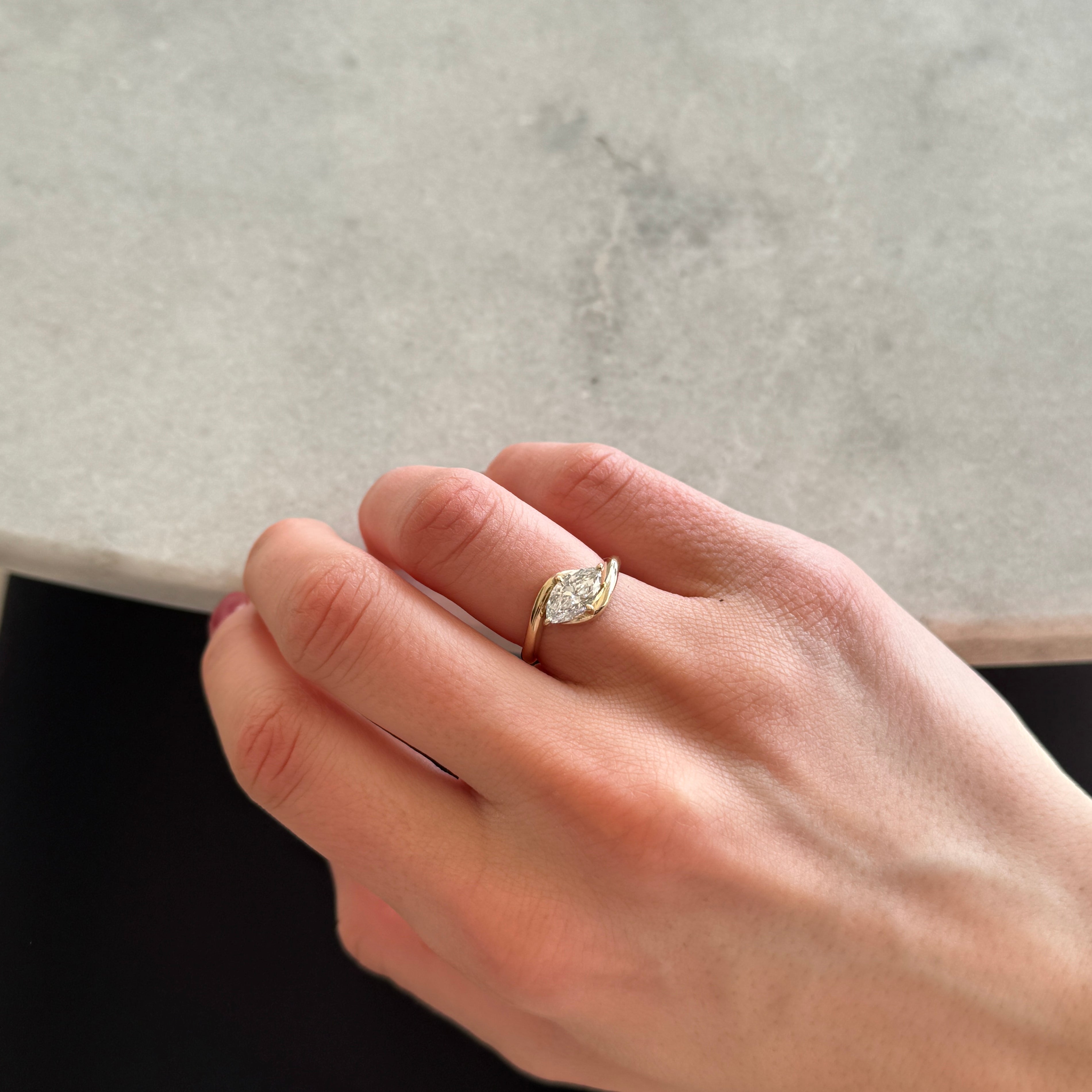 Wrapped Marquise Ring