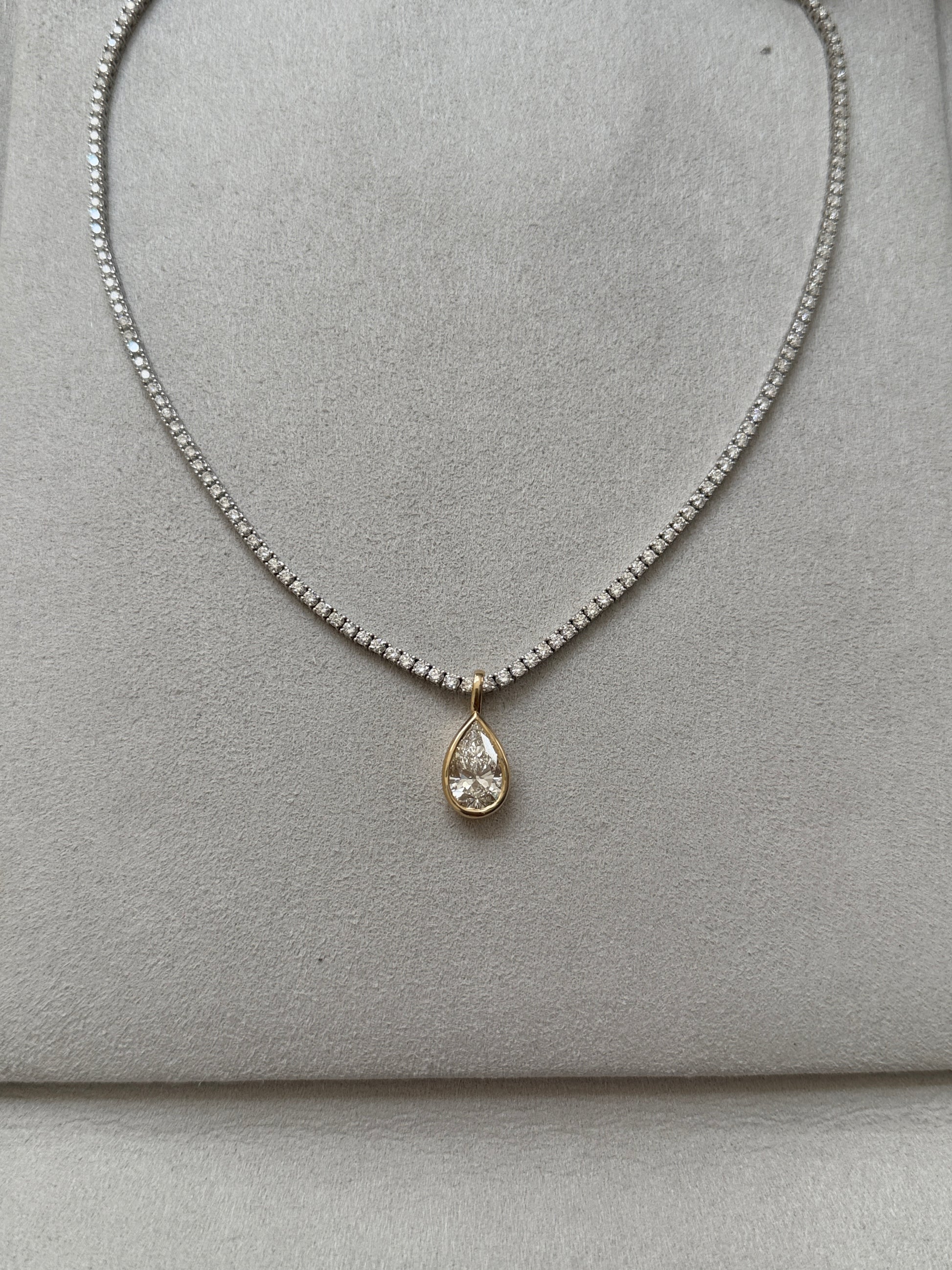 Pear Bezel Charm