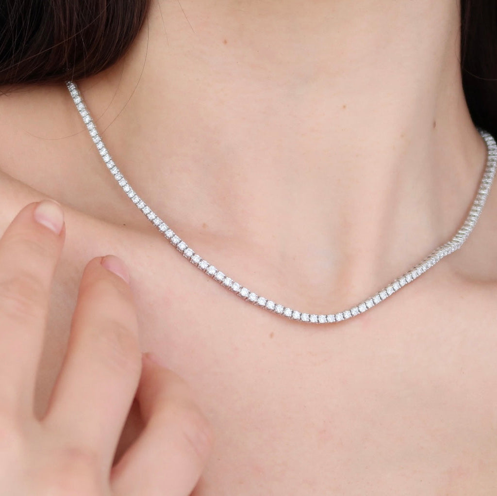 Tennis Necklace 7.10 ct