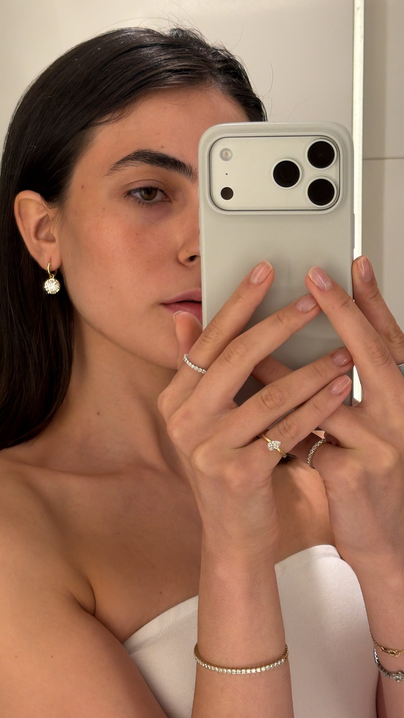 Bezel Drop Hoops