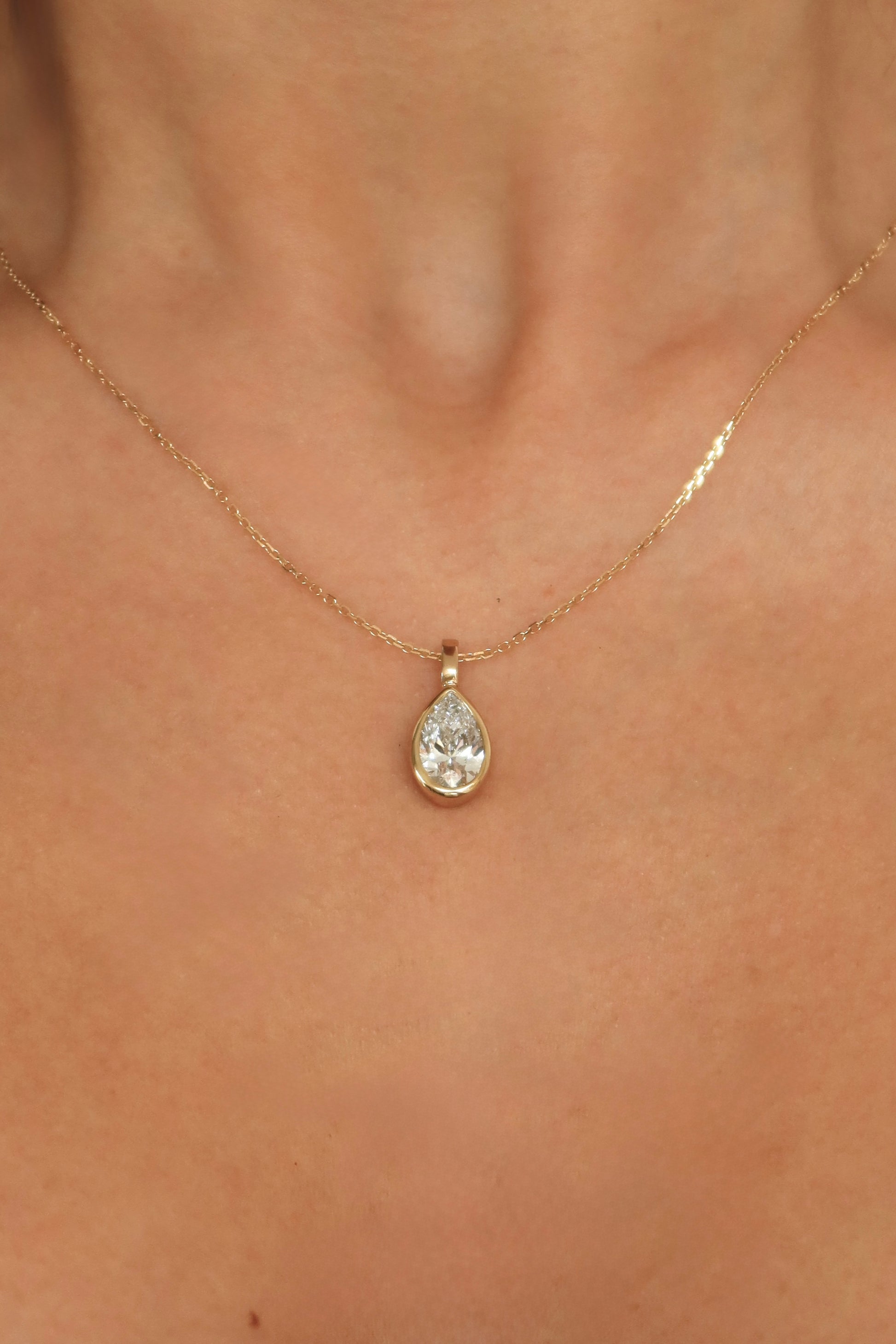Pear Bezel Charm
