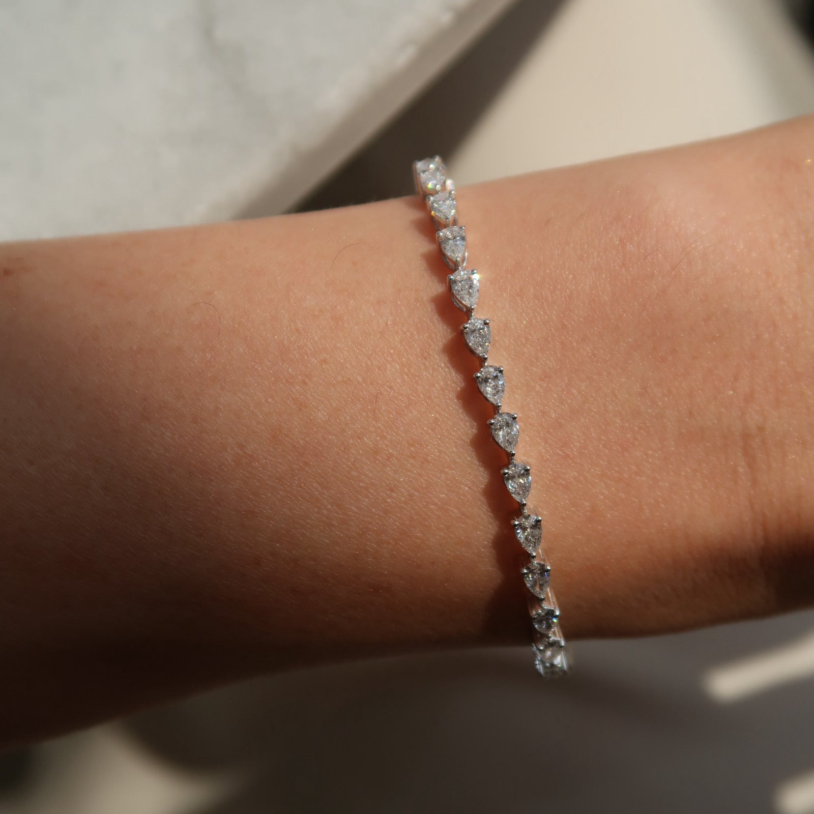 Pear Tennis Bracelet