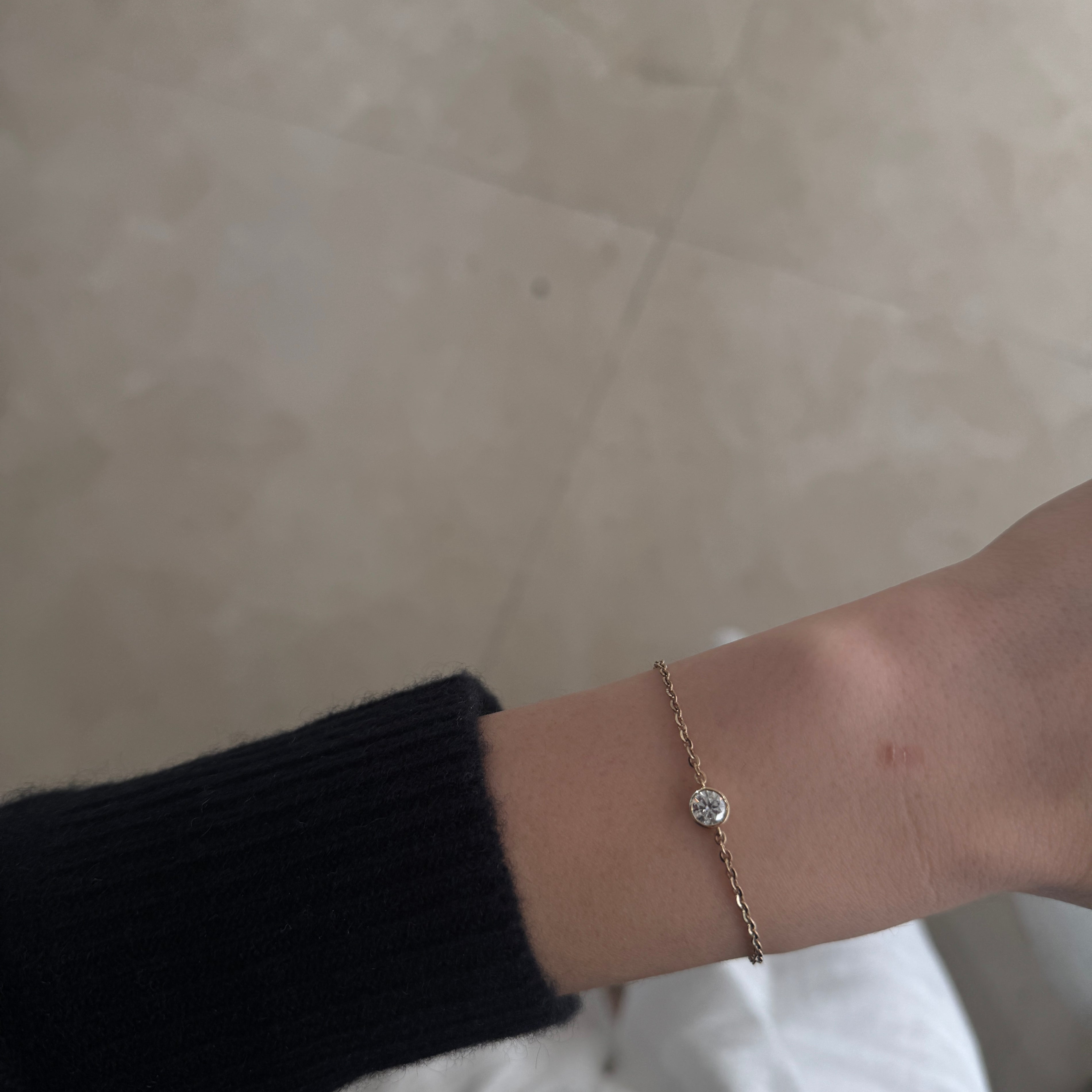 Round Bezel Bracelet 0.50 ct