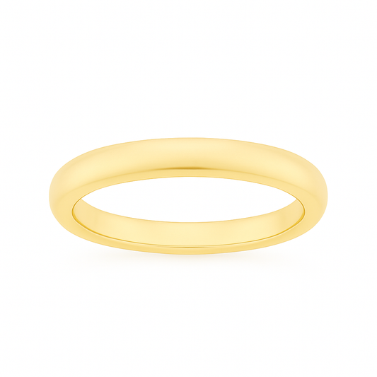 Round wedding band 3 mm