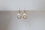 Oval Bezel Drop Earrings