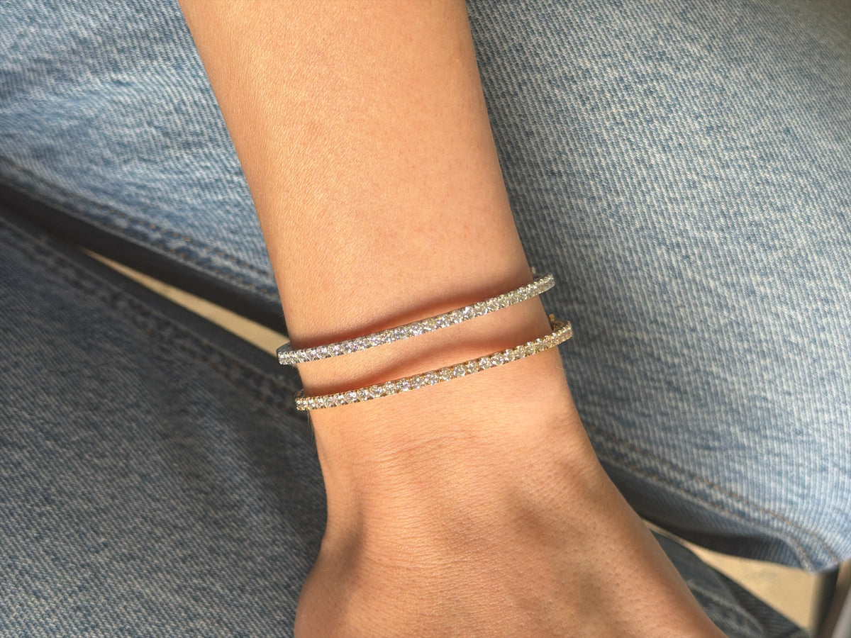 Diamond Half Bangle