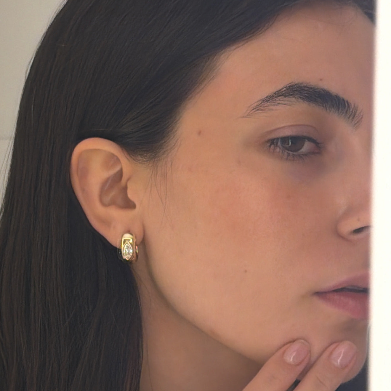 Marquise Chunky Hoops