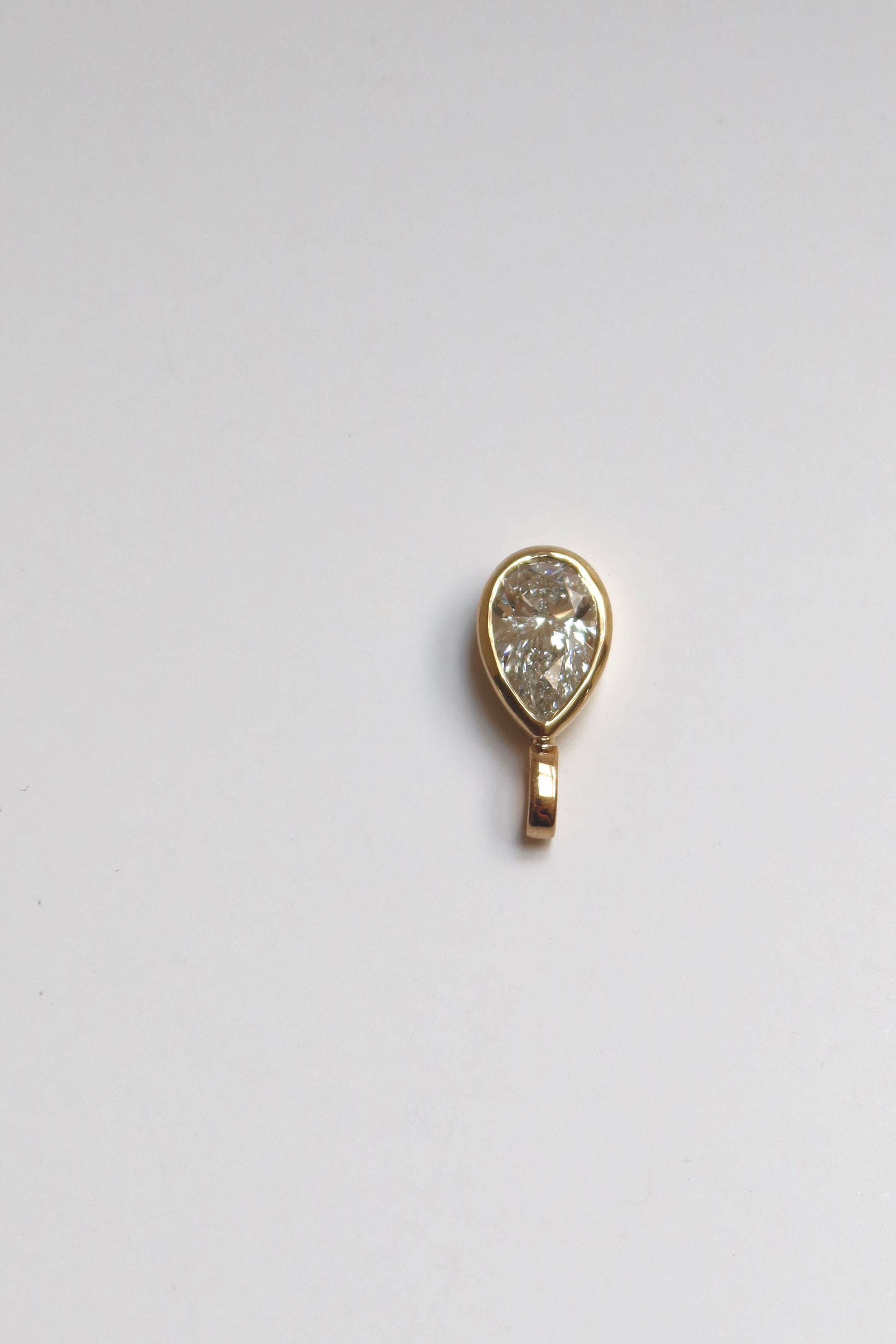 Pear Bezel Charm