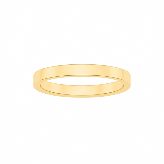 Flat wedding band 3 mm