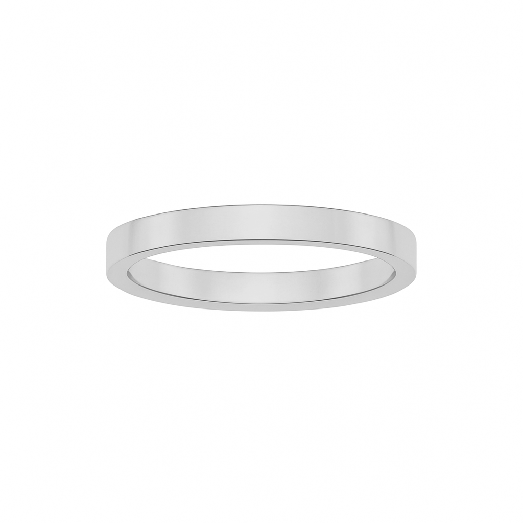 Flat wedding band 3 mm