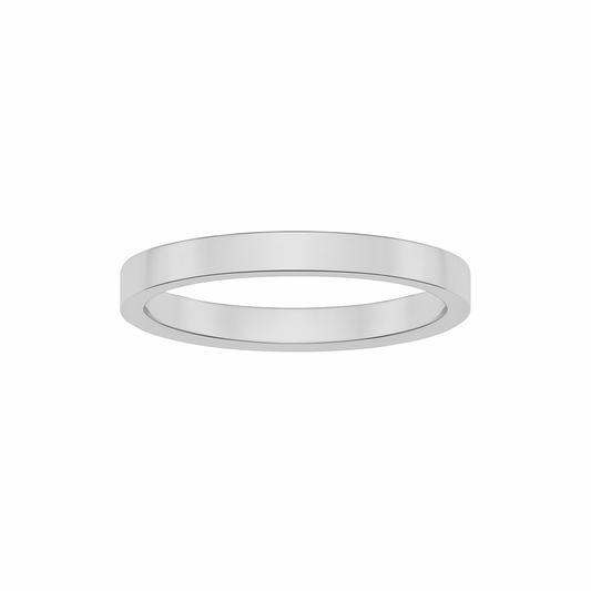 Flat wedding band 3 mm