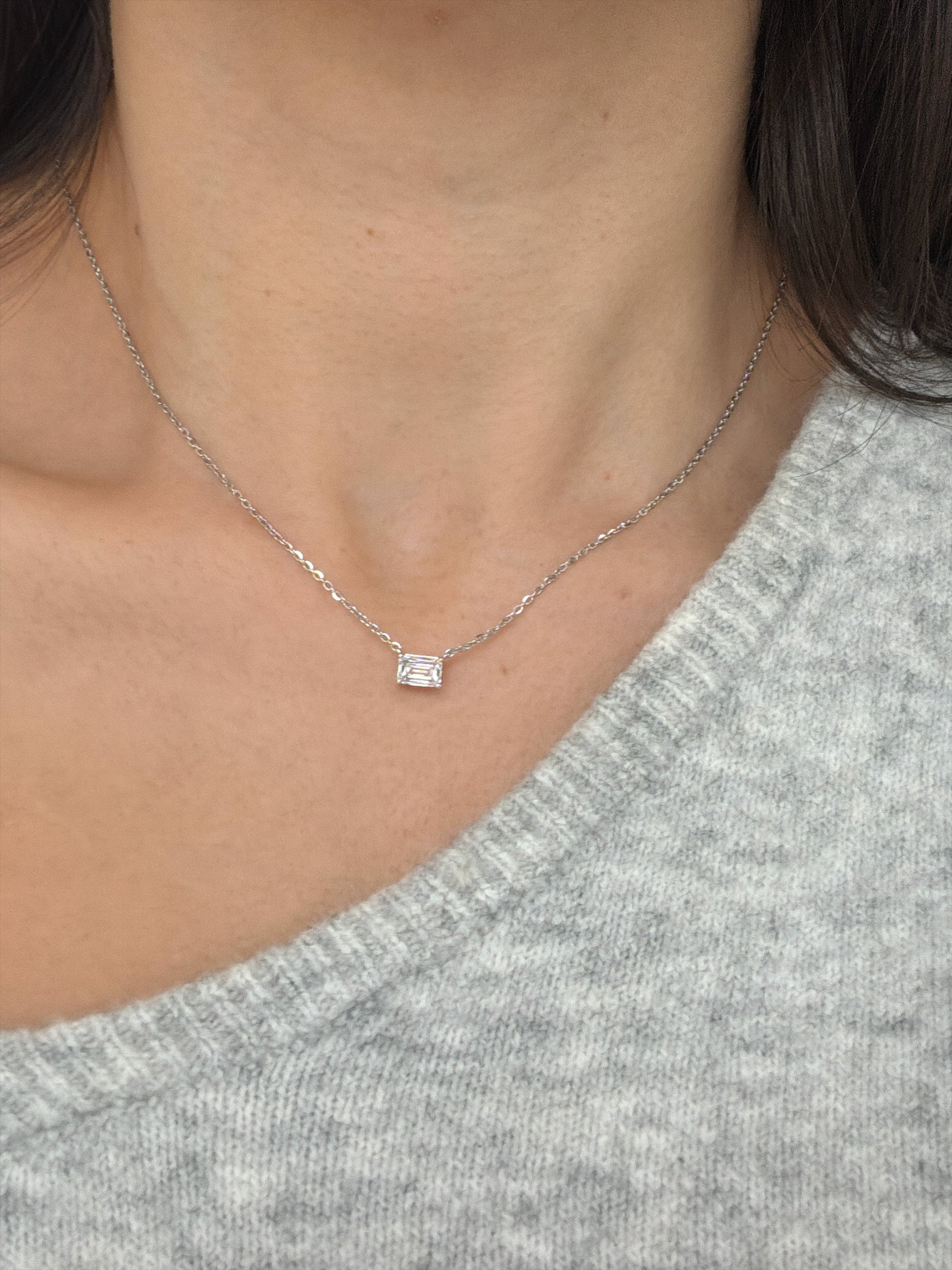 Emerald East-West Pendant