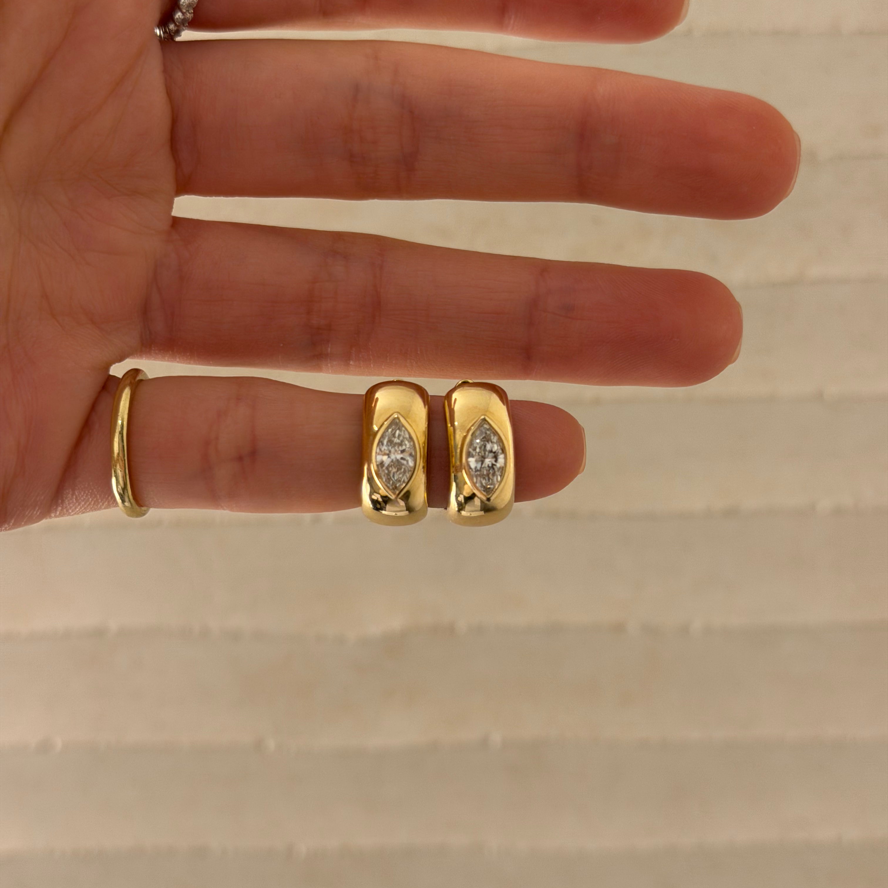 Marquise Chunky Hoops