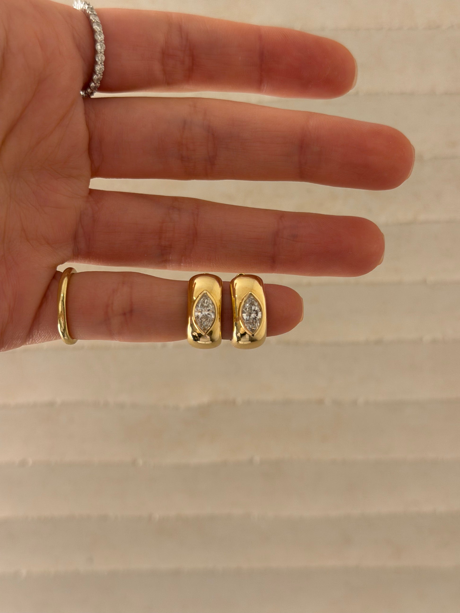 Marquise Chunky Hoops