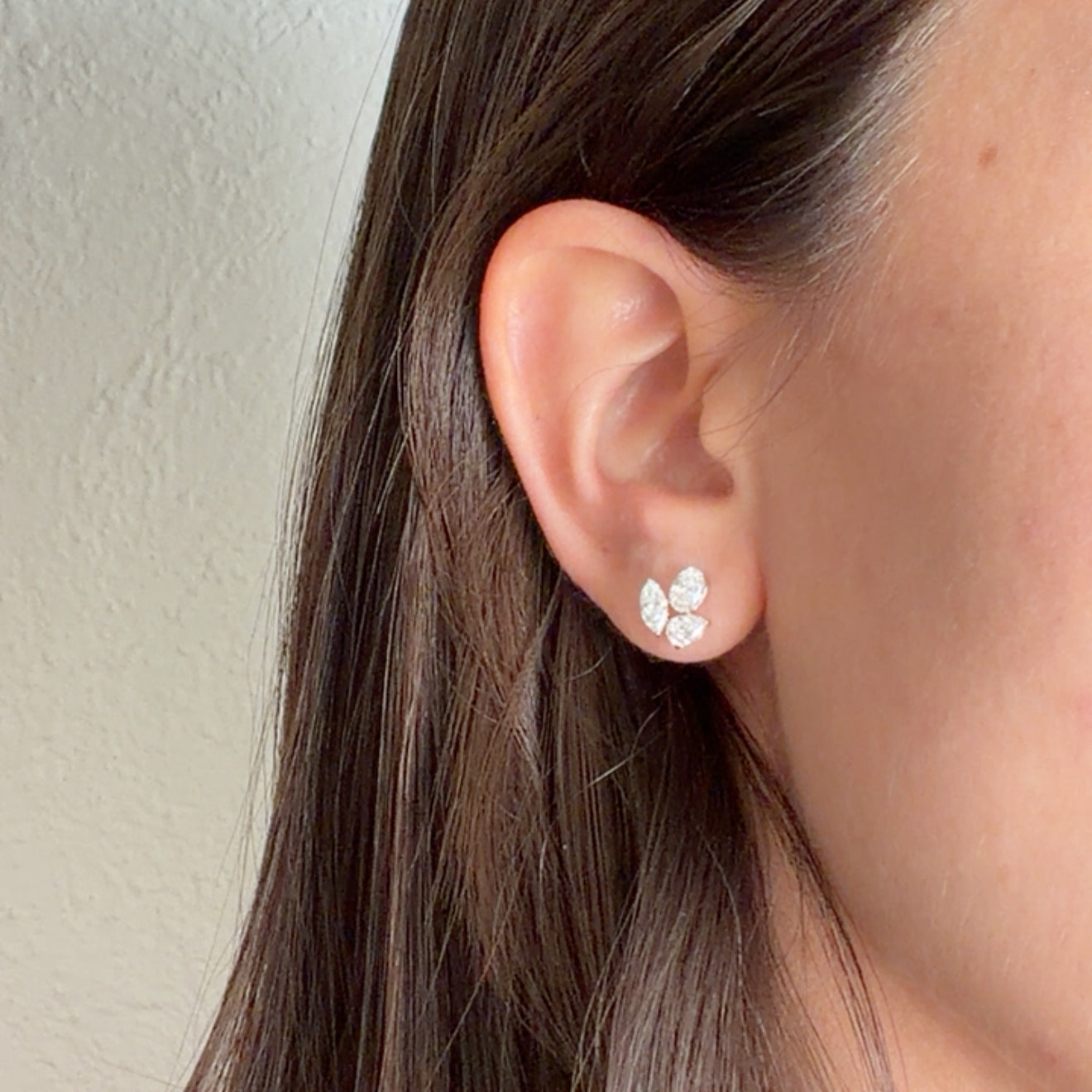Fancy cluster stud earrings