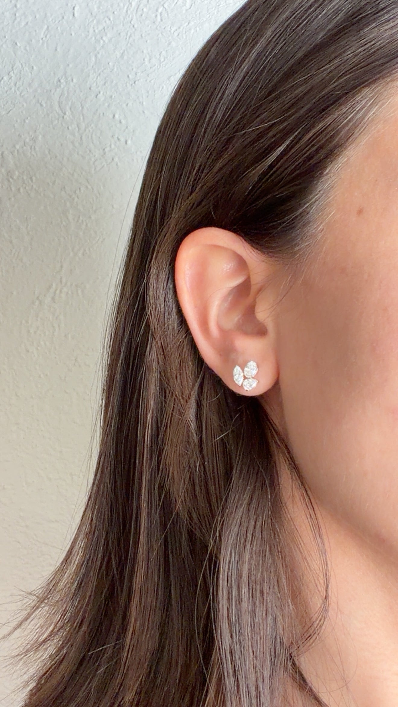 Fancy cluster stud earrings
