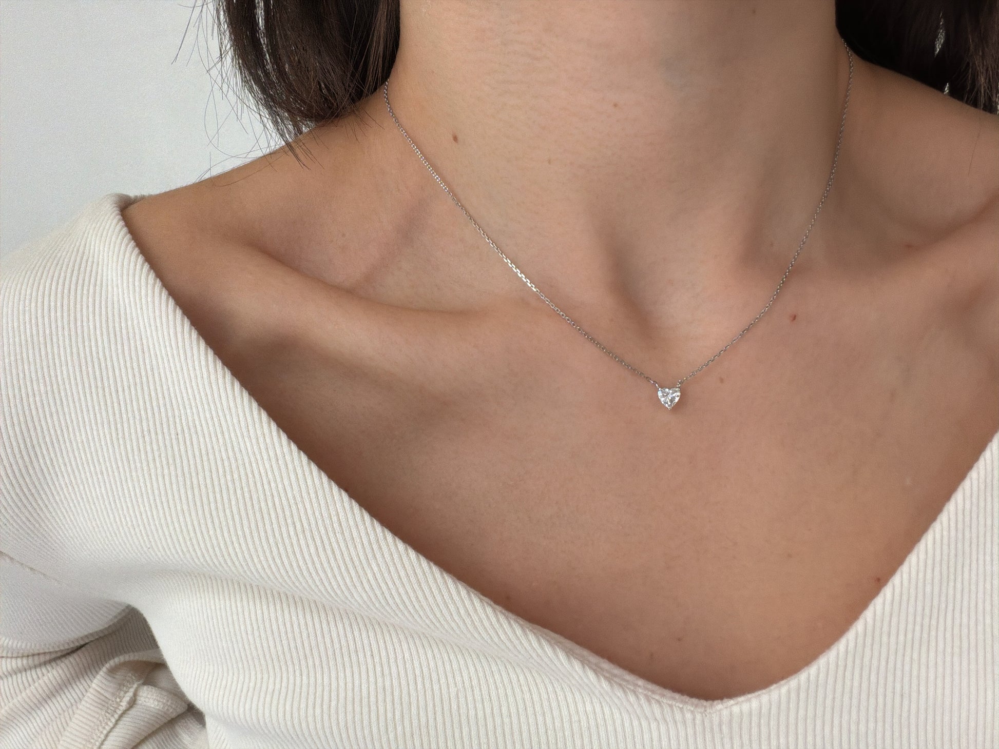 Heart Solitaire Pendant
