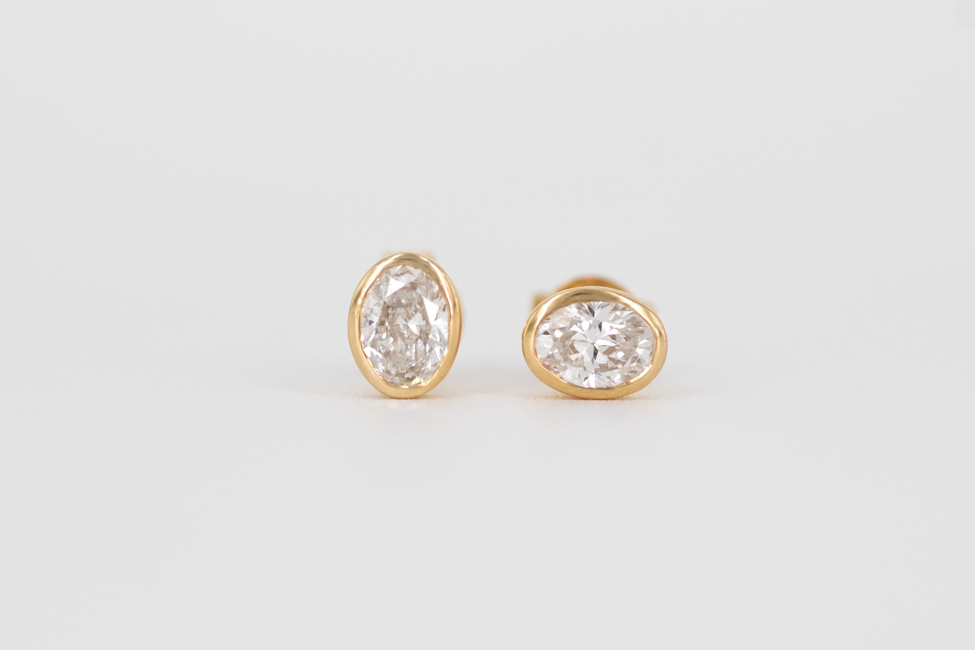 Oval Bezel Studs