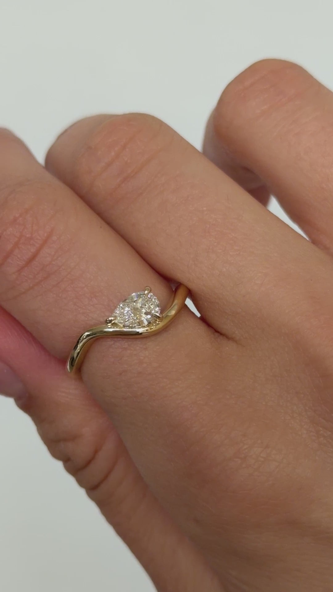 Floating Pear Ring